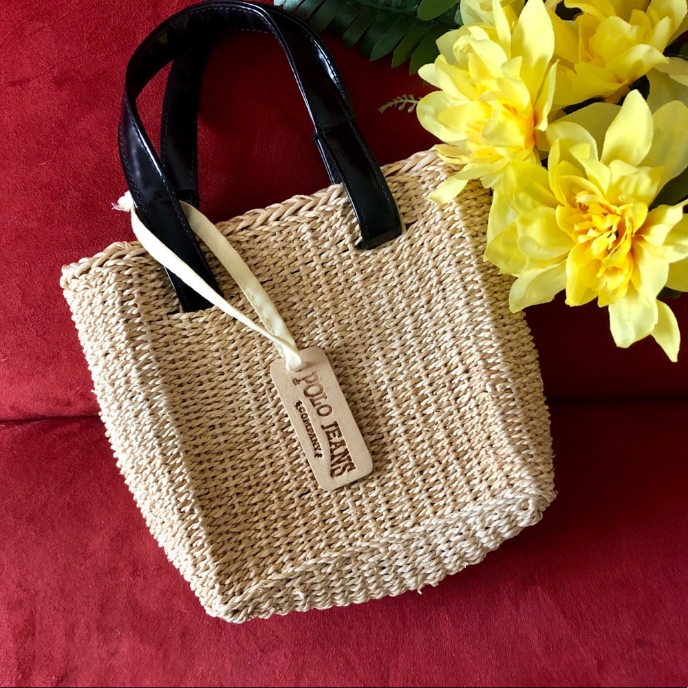 Small vintage Ralph Lauren Polo woven handbag